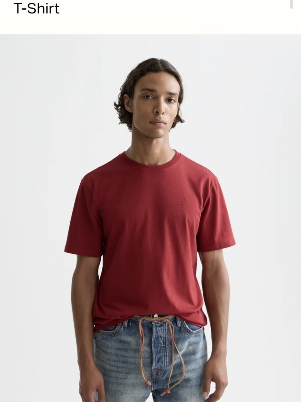 Scotch & Soda Organic Cotton Men's Red Crewneck T-Shirt M